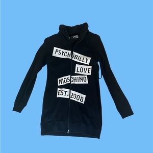 RARE MOSCHINO Zipped Sweatshirt Dress